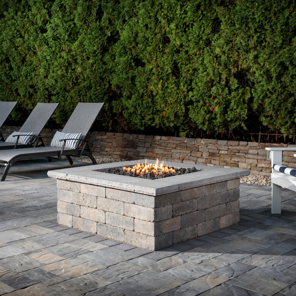 Custom stone fire pit Richmond Hill