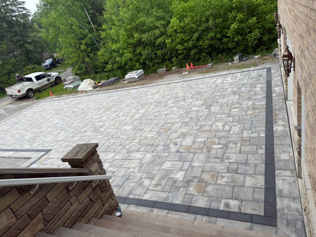 Interlocking driveway installation in Markham