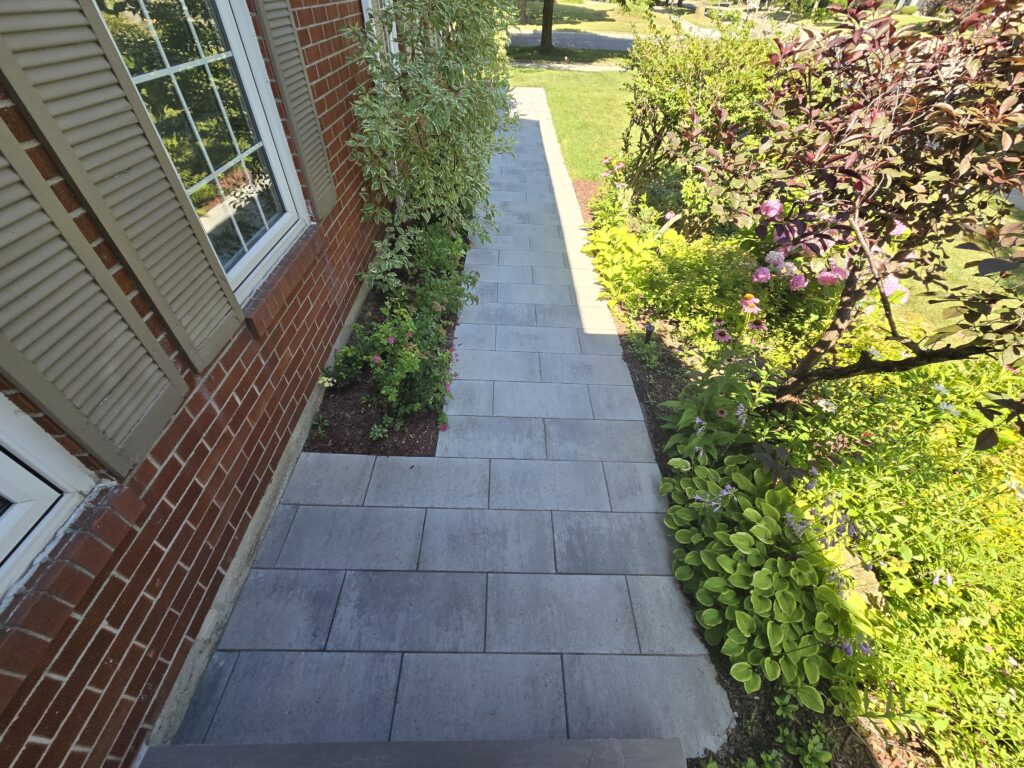 Sidewalk stone extensions Richmond Hill